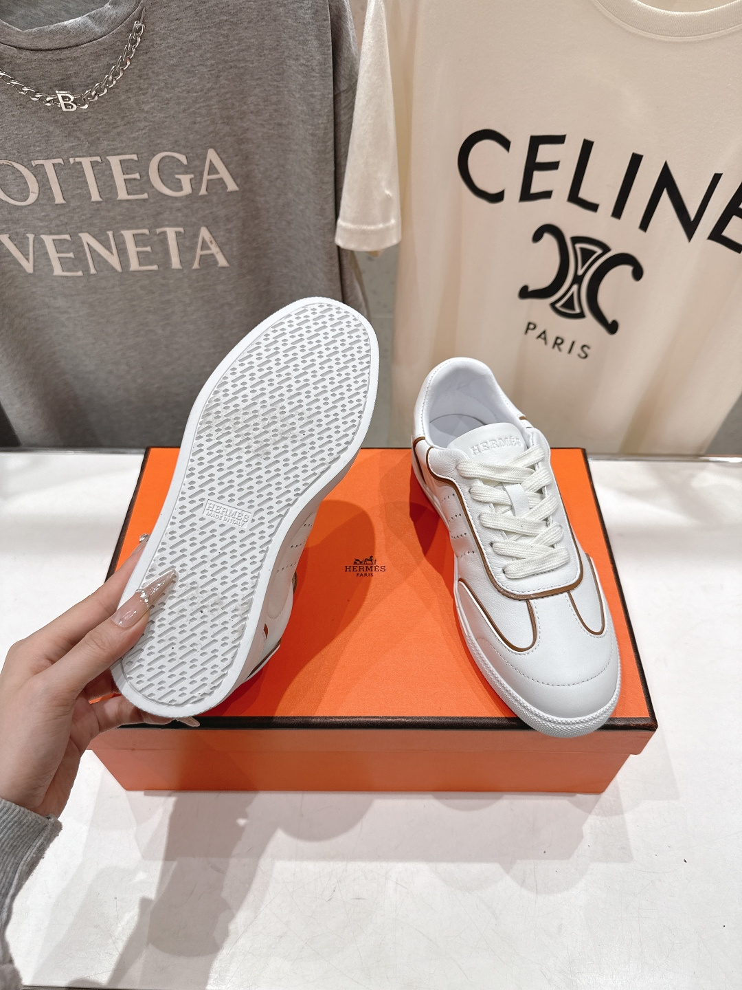 高版本出厂 男码+20 情侣款 Hermes 2026ss新款爱马仕H家F015 情侣款系带阿甘鞋德训鞋