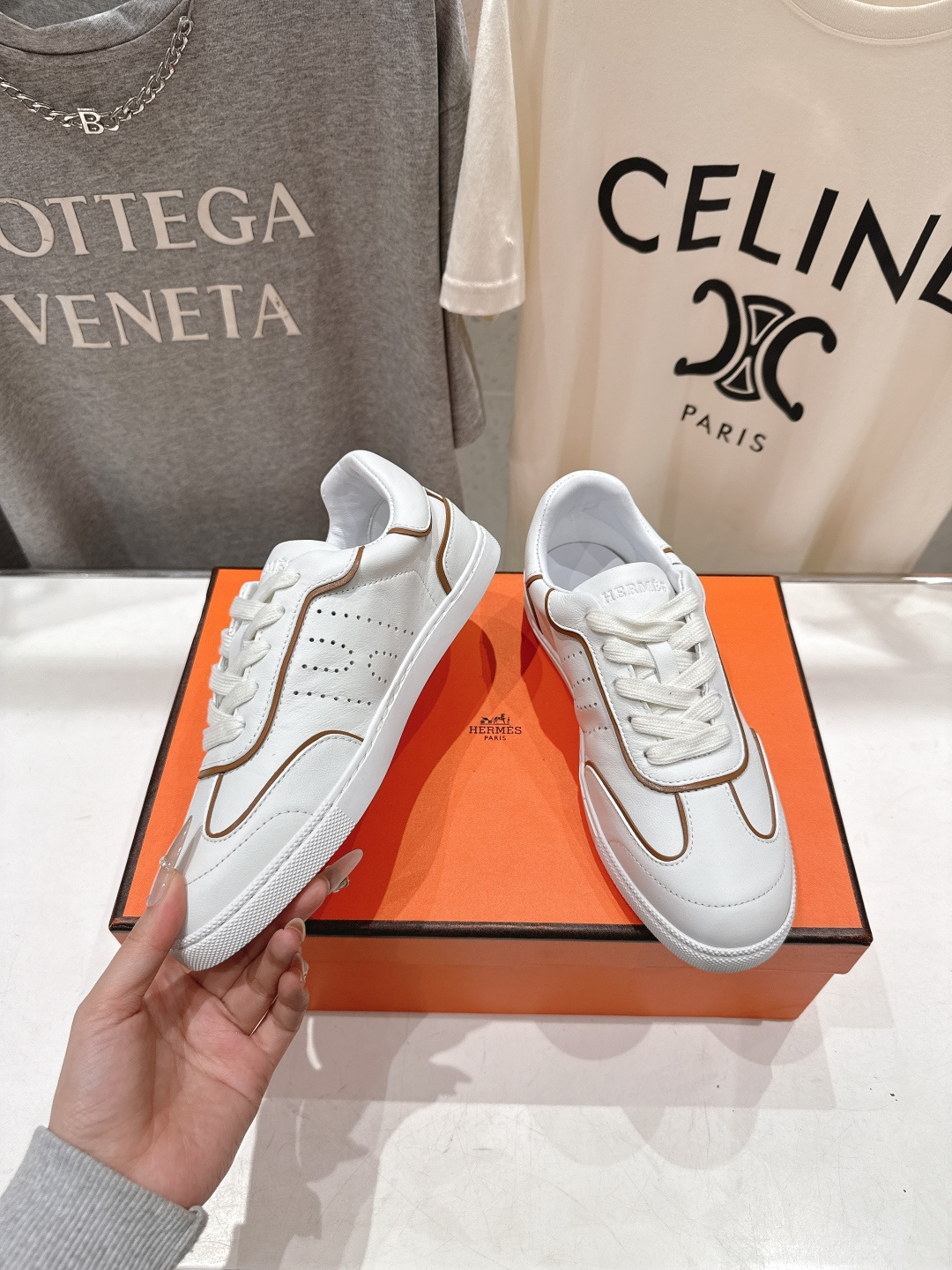 高版本出厂 男码+20 情侣款 Hermes 2026ss新款爱马仕H家F015 情侣款系带阿甘鞋德训鞋