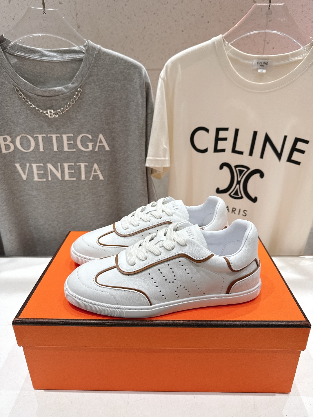 高版本出厂 男码+20 情侣款 Hermes 2026ss新款爱马仕H家F015 情侣款系带阿甘鞋德训鞋