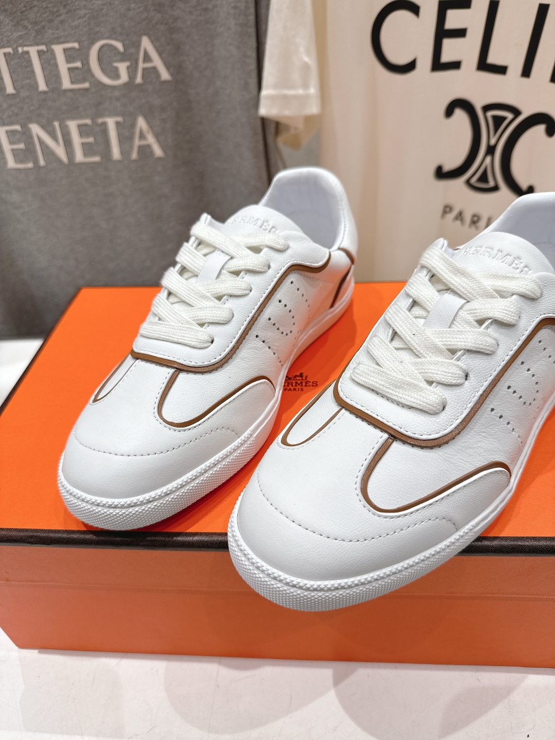 高版本出厂 男码+20 情侣款 Hermes 2026ss新款爱马仕H家F015 情侣款系带阿甘鞋德训鞋