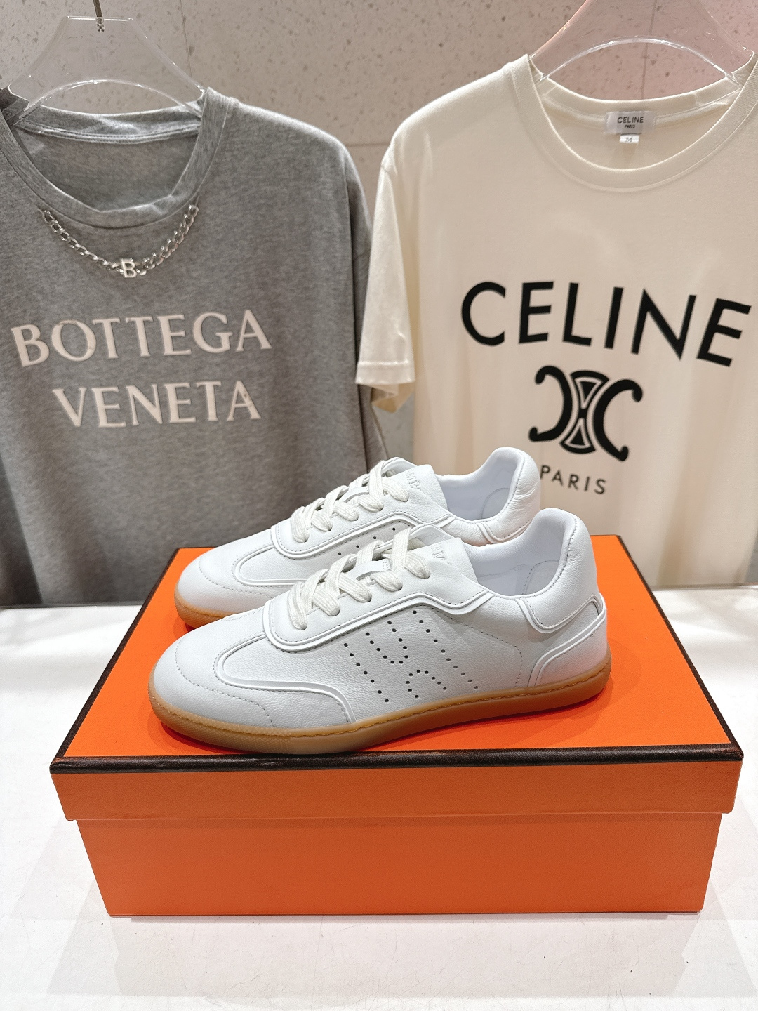 高版本出厂 男码+20 情侣款 Hermes 2026ss新款爱马仕H家F015 情侣款系带阿甘鞋德训鞋