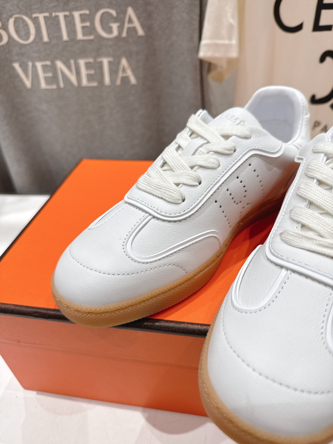 高版本出厂 男码+20 情侣款 Hermes 2026ss新款爱马仕H家F015 情侣款系带阿甘鞋德训鞋