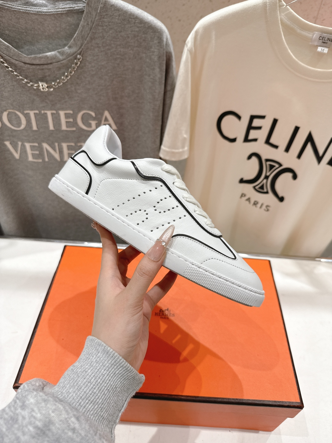 高版本出厂 男码+20 情侣款 Hermes 2026ss新款爱马仕H家F015 情侣款系带阿甘鞋德训鞋