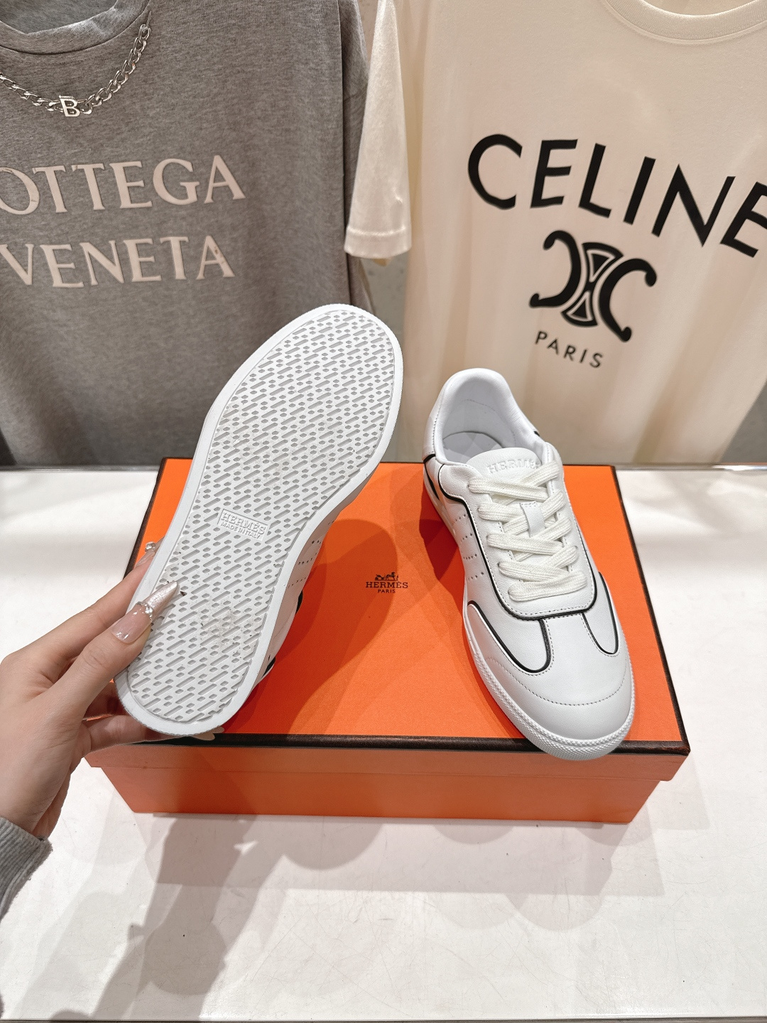 高版本出厂 男码+20 情侣款 Hermes 2026ss新款爱马仕H家F015 情侣款系带阿甘鞋德训鞋