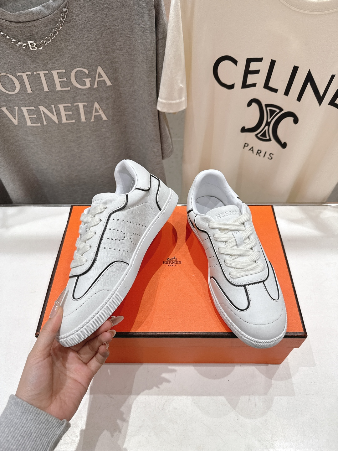 高版本出厂 男码+20 情侣款 Hermes 2026ss新款爱马仕H家F015 情侣款系带阿甘鞋德训鞋