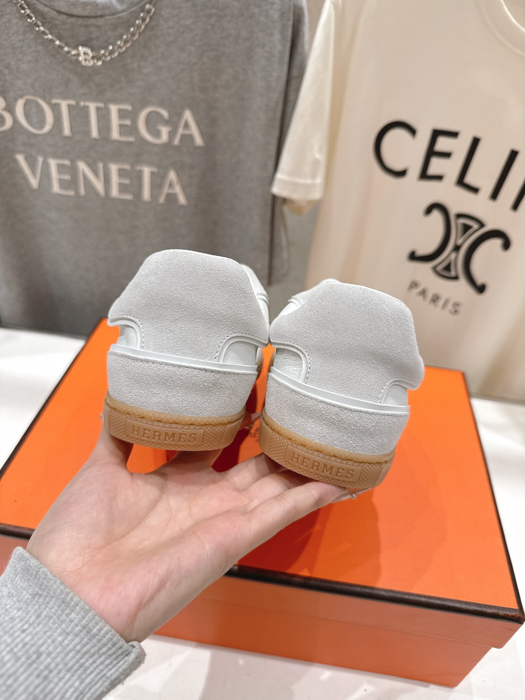 高版本出厂 男码+20 情侣款 Hermes 2026ss新款爱马仕H家F015 情侣款系带阿甘鞋德训鞋