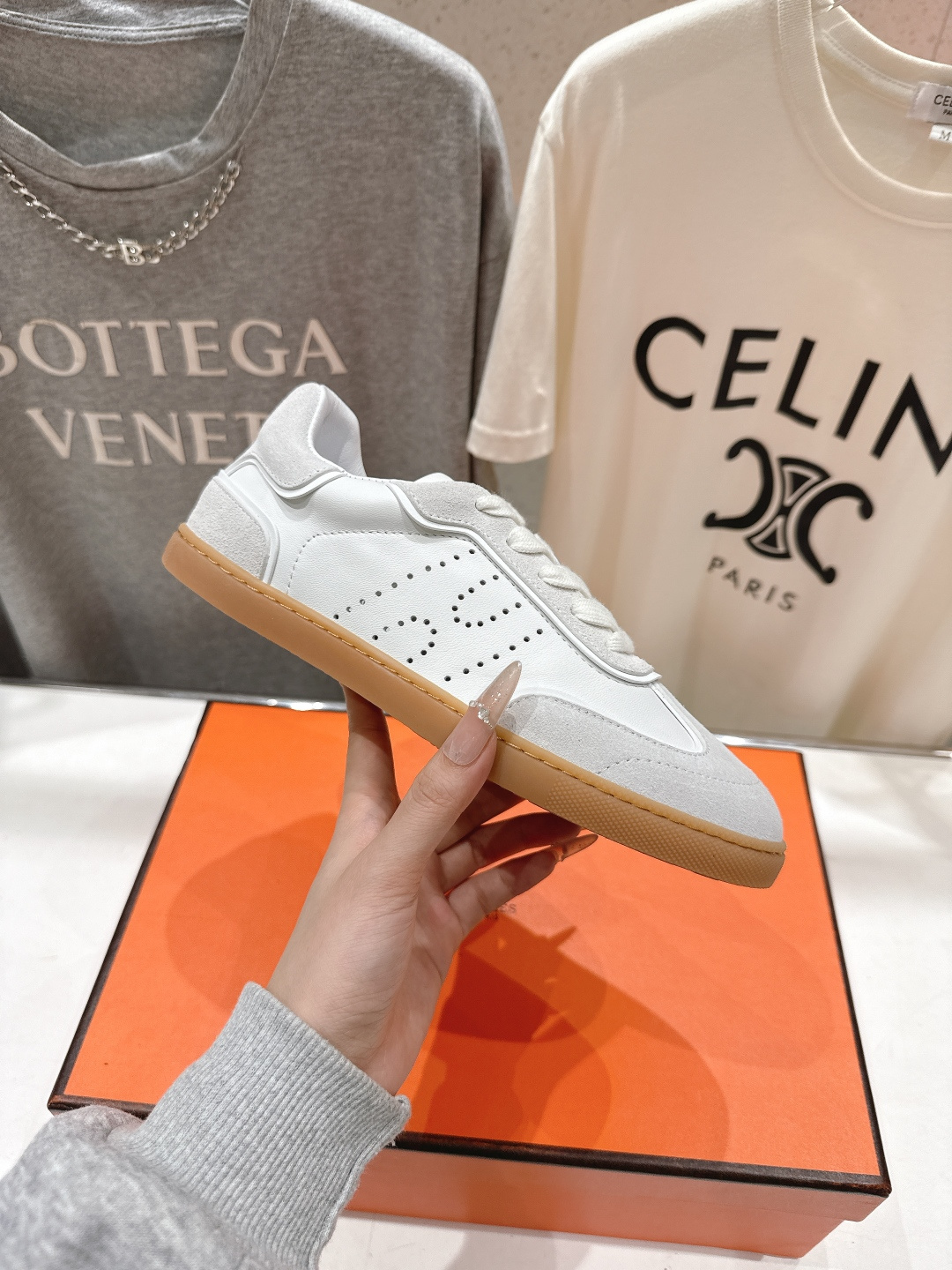 高版本出厂 男码+20 情侣款 Hermes 2026ss新款爱马仕H家F015 情侣款系带阿甘鞋德训鞋