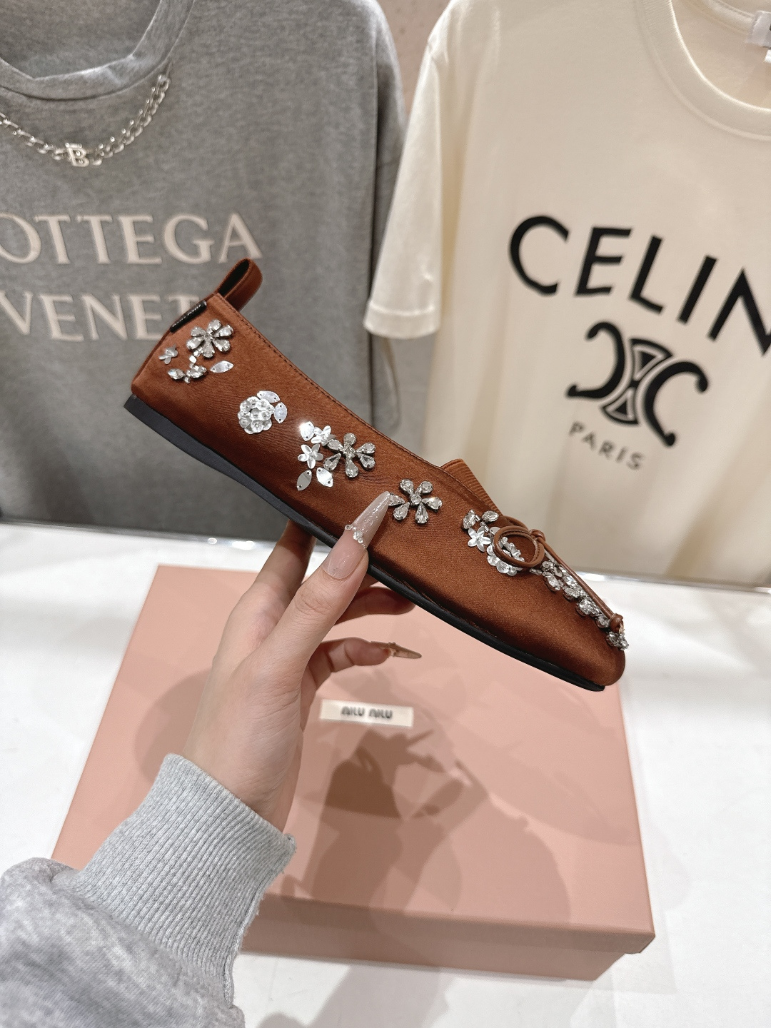 高版本出厂 MiuMiu/缪缪F033 2026ss新款法式仙女风玛丽珍平底鞋单鞋芭蕾平底鞋亮相2026