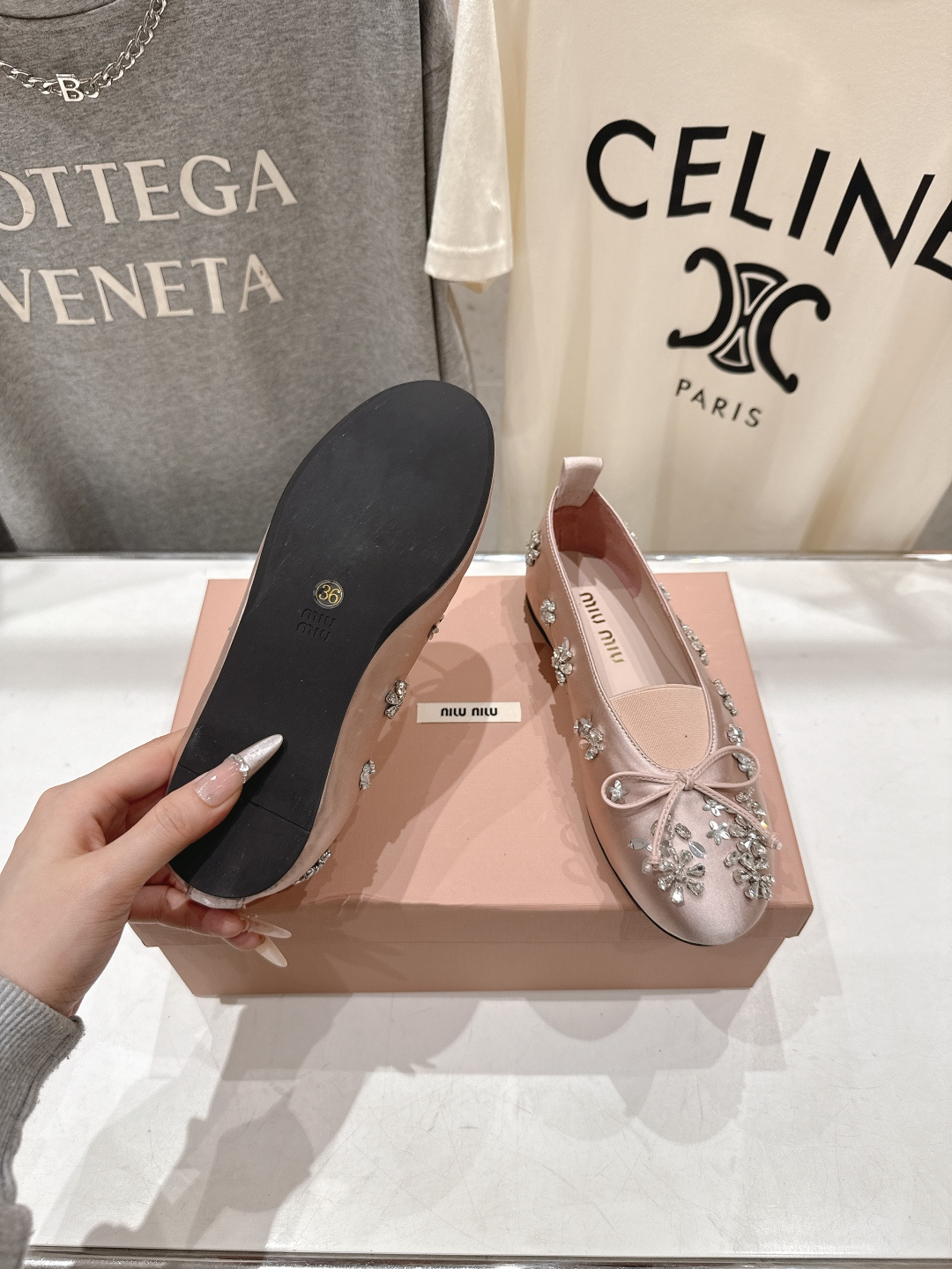 高版本出厂 MiuMiu/缪缪F033 2026ss新款法式仙女风玛丽珍平底鞋单鞋芭蕾平底鞋亮相2026