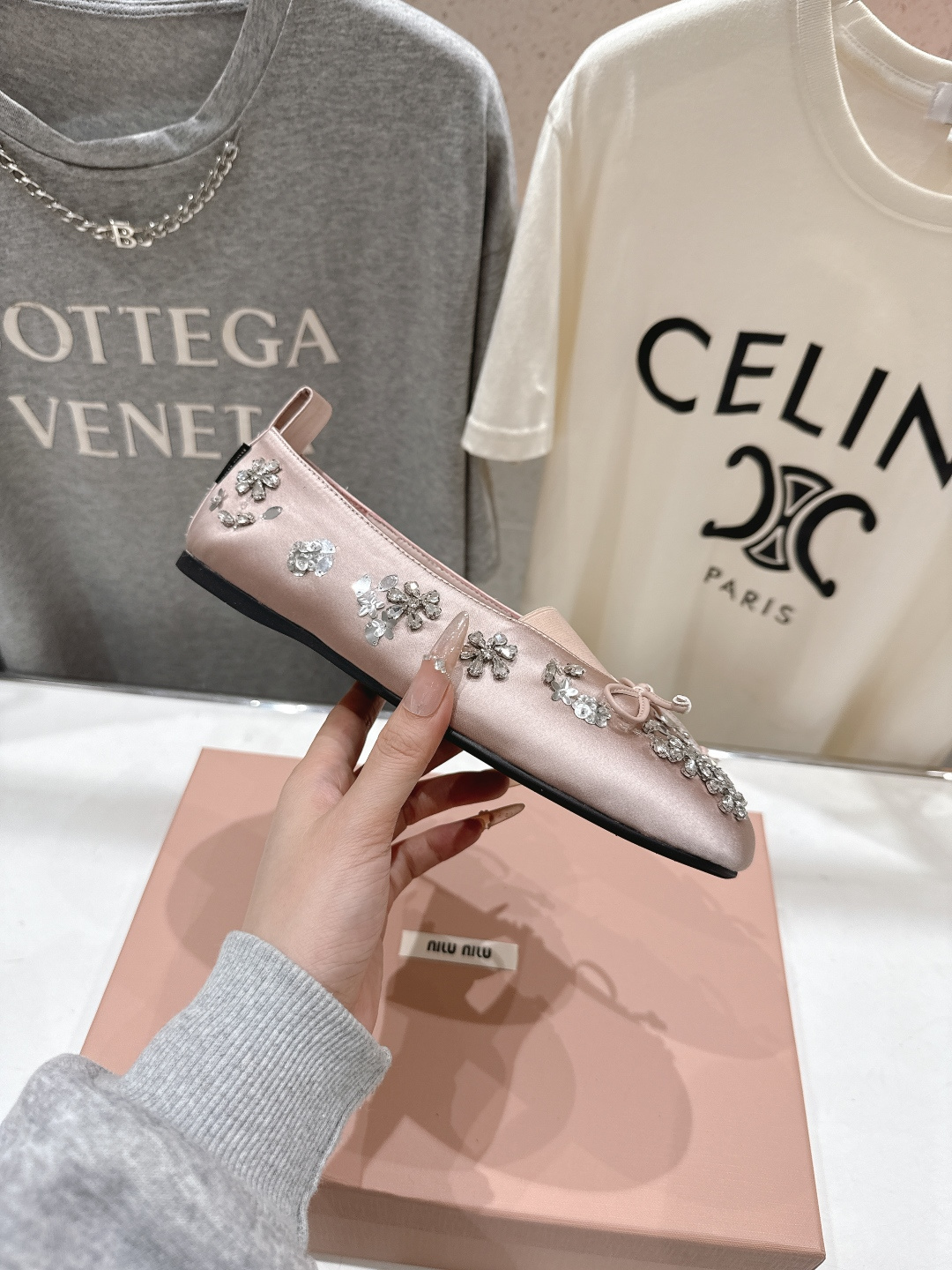 高版本出厂 MiuMiu/缪缪F033 2026ss新款法式仙女风玛丽珍平底鞋单鞋芭蕾平底鞋亮相2026