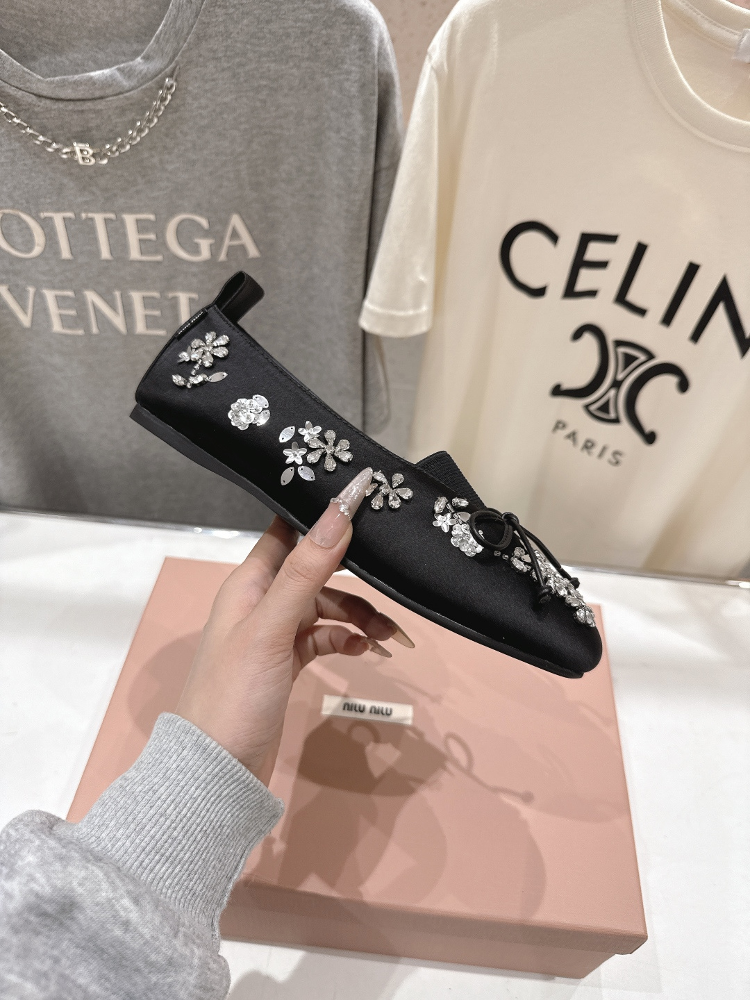 高版本出厂 MiuMiu/缪缪F033 2026ss新款法式仙女风玛丽珍平底鞋单鞋芭蕾平底鞋亮相2026