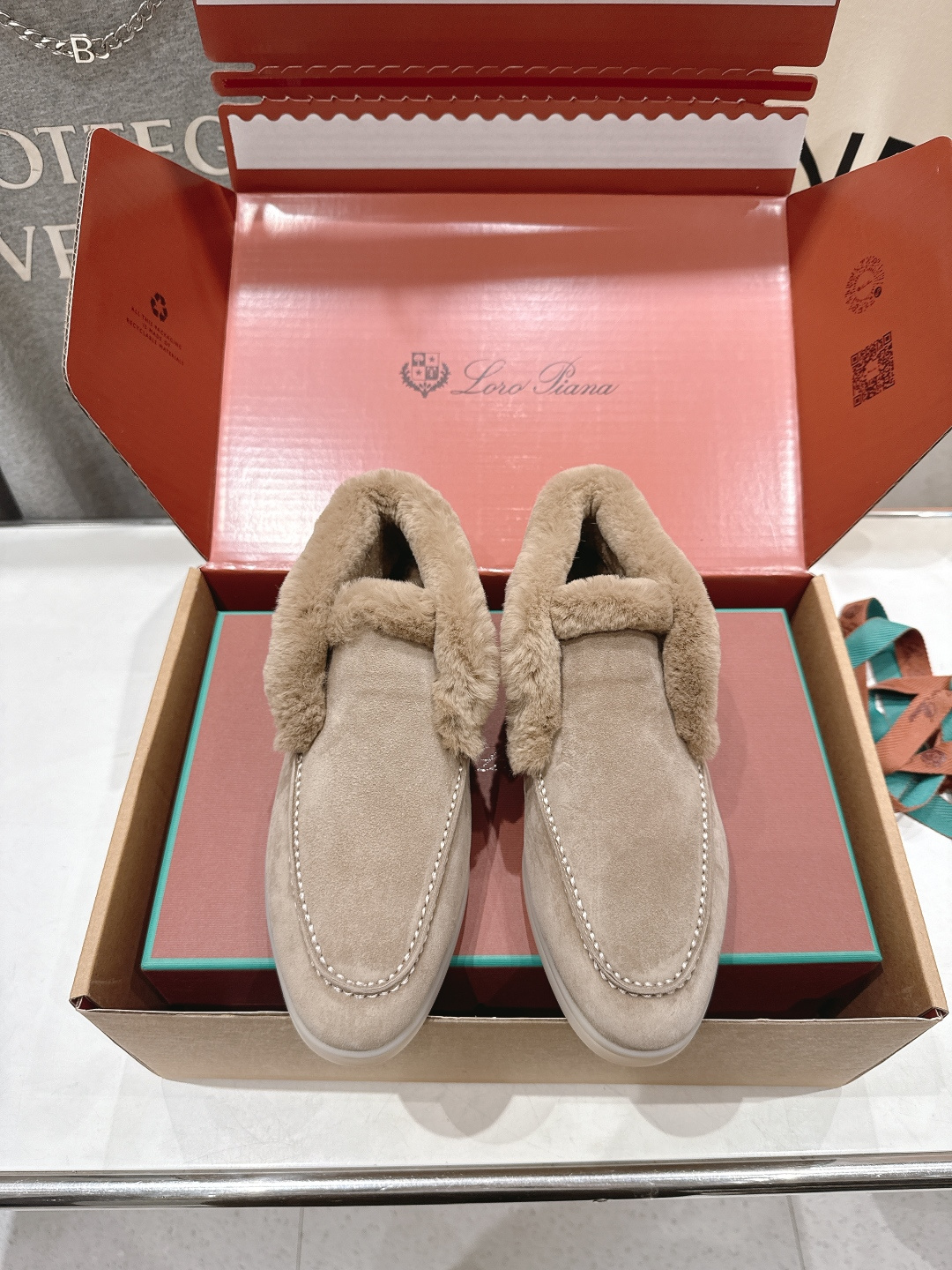 高版本出厂 兔毛 男码+20 Loro Piana* LP万年经典款高帮毛毛鞋乐福鞋 简约时尚 脚感超级