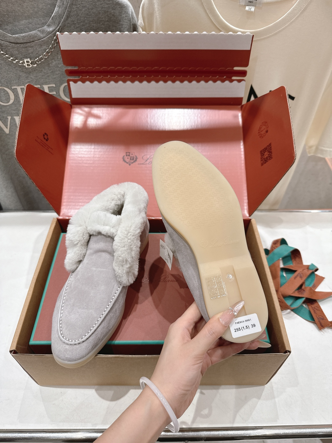 高版本出厂 兔毛 男码+20 Loro Piana* LP万年经典款高帮毛毛鞋乐福鞋 简约时尚 脚感超级