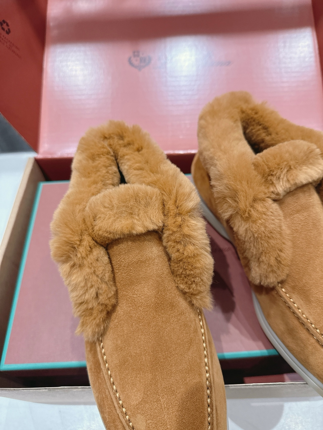 高版本出厂 兔毛 男码+20 Loro Piana* LP万年经典款高帮毛毛鞋乐福鞋 简约时尚 脚感超级