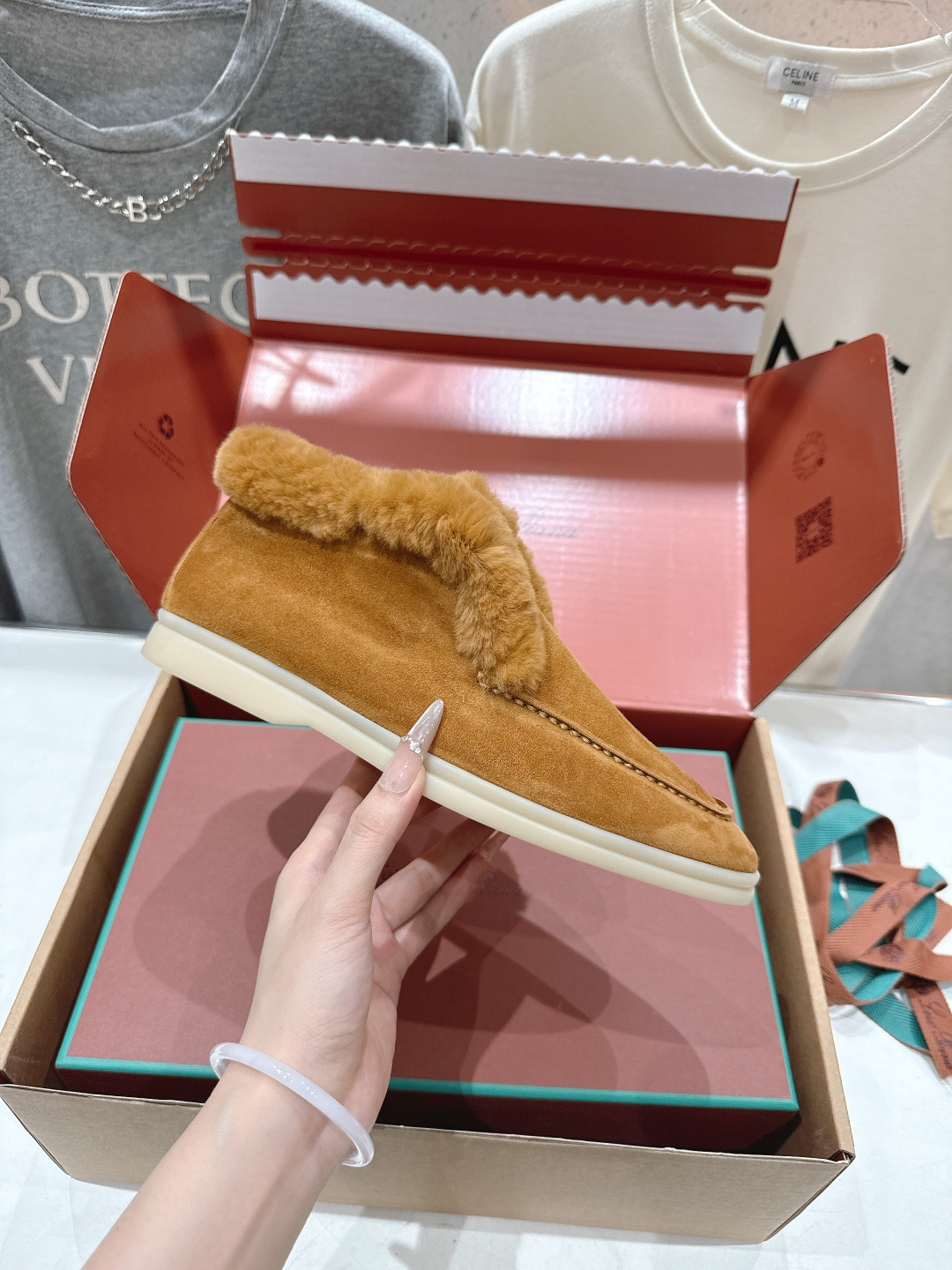 高版本出厂 兔毛 男码+20 Loro Piana* LP万年经典款高帮毛毛鞋乐福鞋 简约时尚 脚感超级