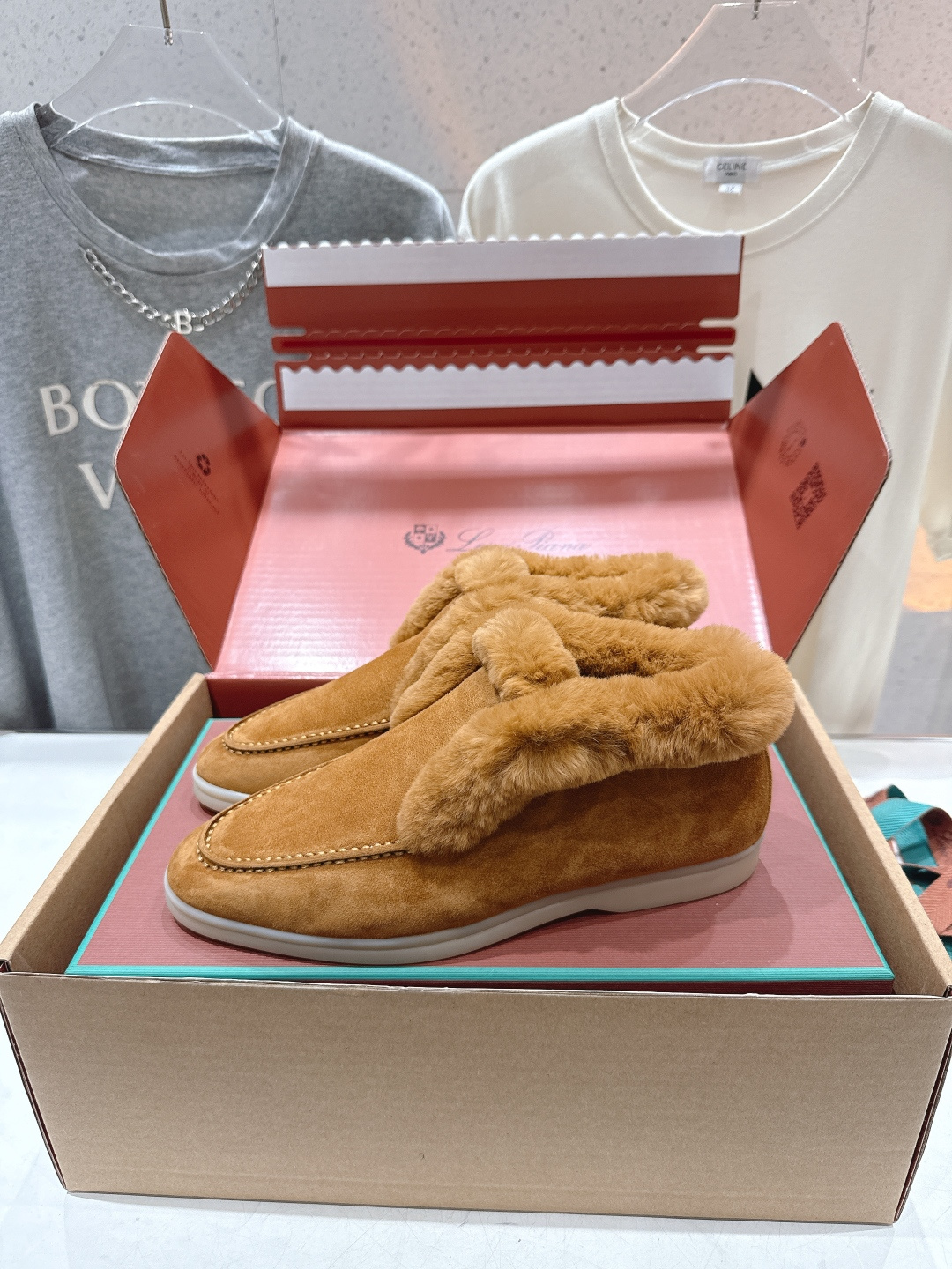 高版本出厂 兔毛 男码+20 Loro Piana* LP万年经典款高帮毛毛鞋乐福鞋 简约时尚 脚感超级