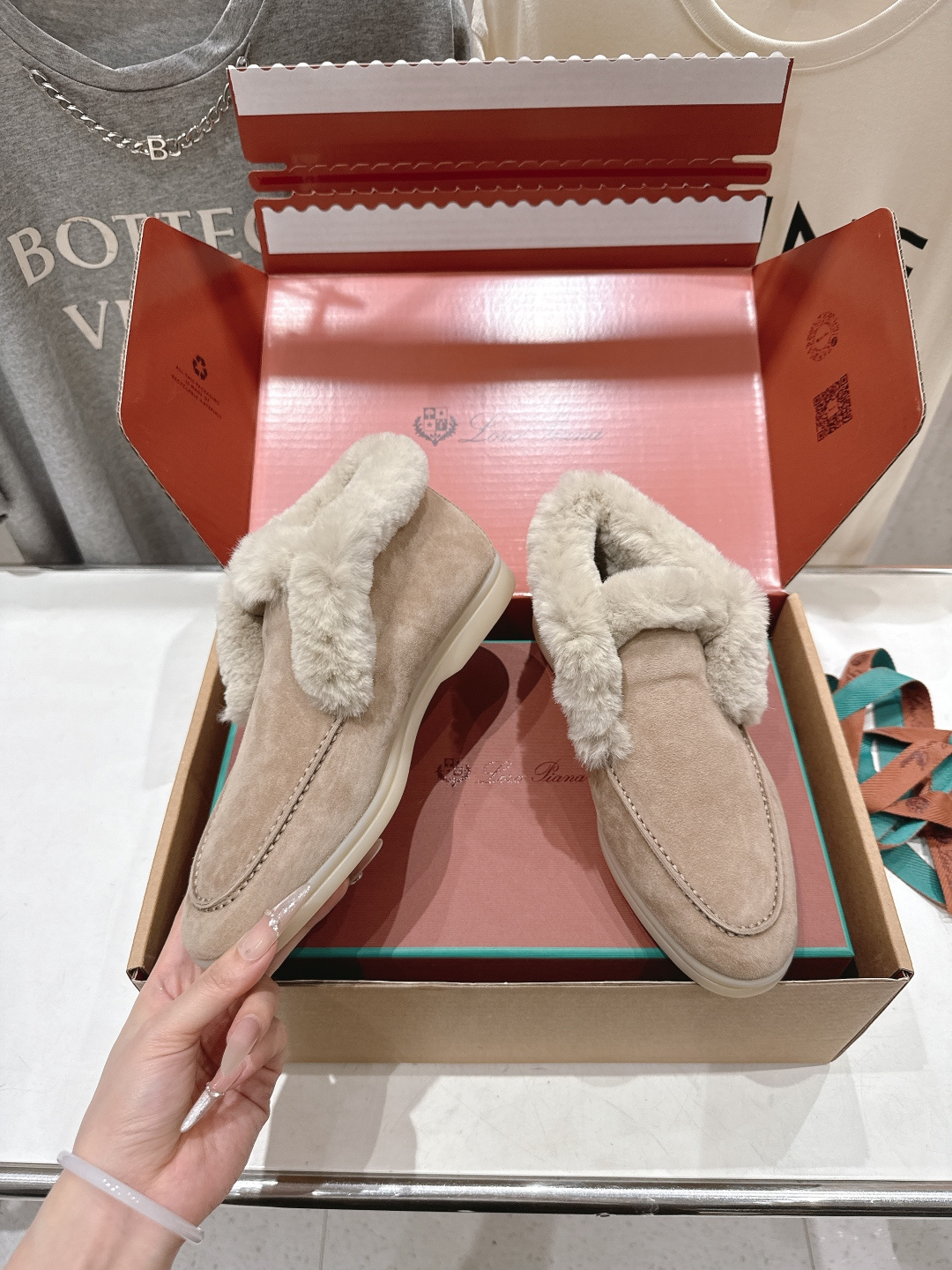 高版本出厂 兔毛 男码+20 Loro Piana* LP万年经典款高帮毛毛鞋乐福鞋 简约时尚 脚感超级