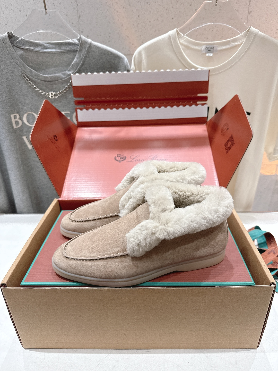 高版本出厂 兔毛 男码+20 Loro Piana* LP万年经典款高帮毛毛鞋乐福鞋 简约时尚 脚感超级