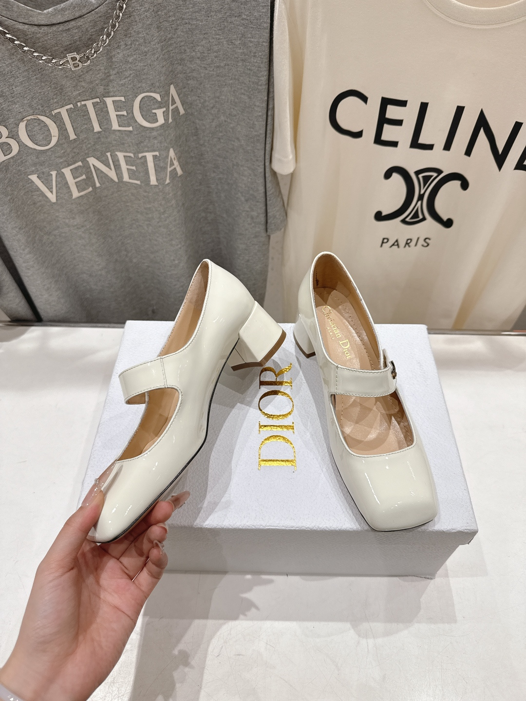 高版本出厂 DIOR*迪奥F031 D家2026ss春夏新款玛丽珍高跟鞋 方头小矮跟单鞋！顶级版本原版套