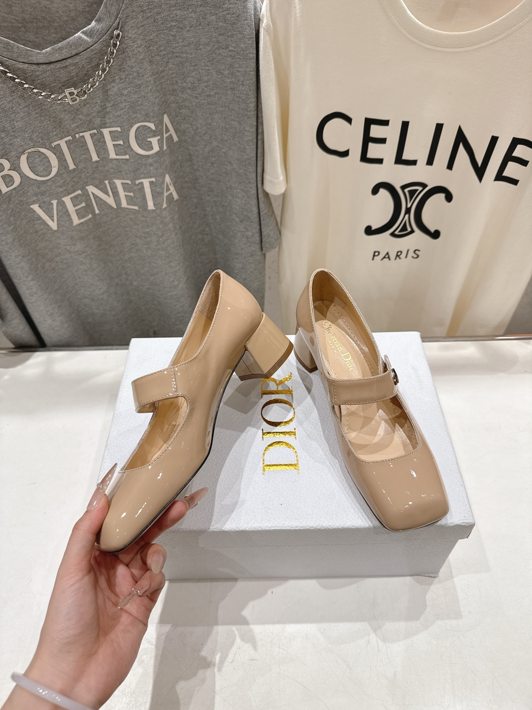 高版本出厂 DIOR*迪奥F031 D家2026ss春夏新款玛丽珍高跟鞋 方头小矮跟单鞋！顶级版本原版套