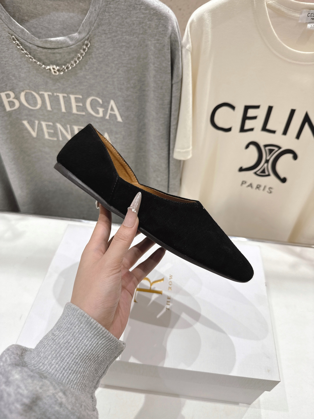 高版本出厂 The Row 2026ss早春新品爆款平底玛丽珍乐福鞋一脚蹬单鞋复古穆勒鞋非常舒服的一款平