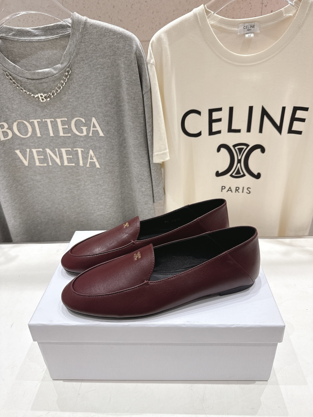 高版本出厂 celine/赛琳F035 26ss/专柜新款仙女风平底一脚蹬休闲鞋单鞋玛丽珍乐福鞋～各路博