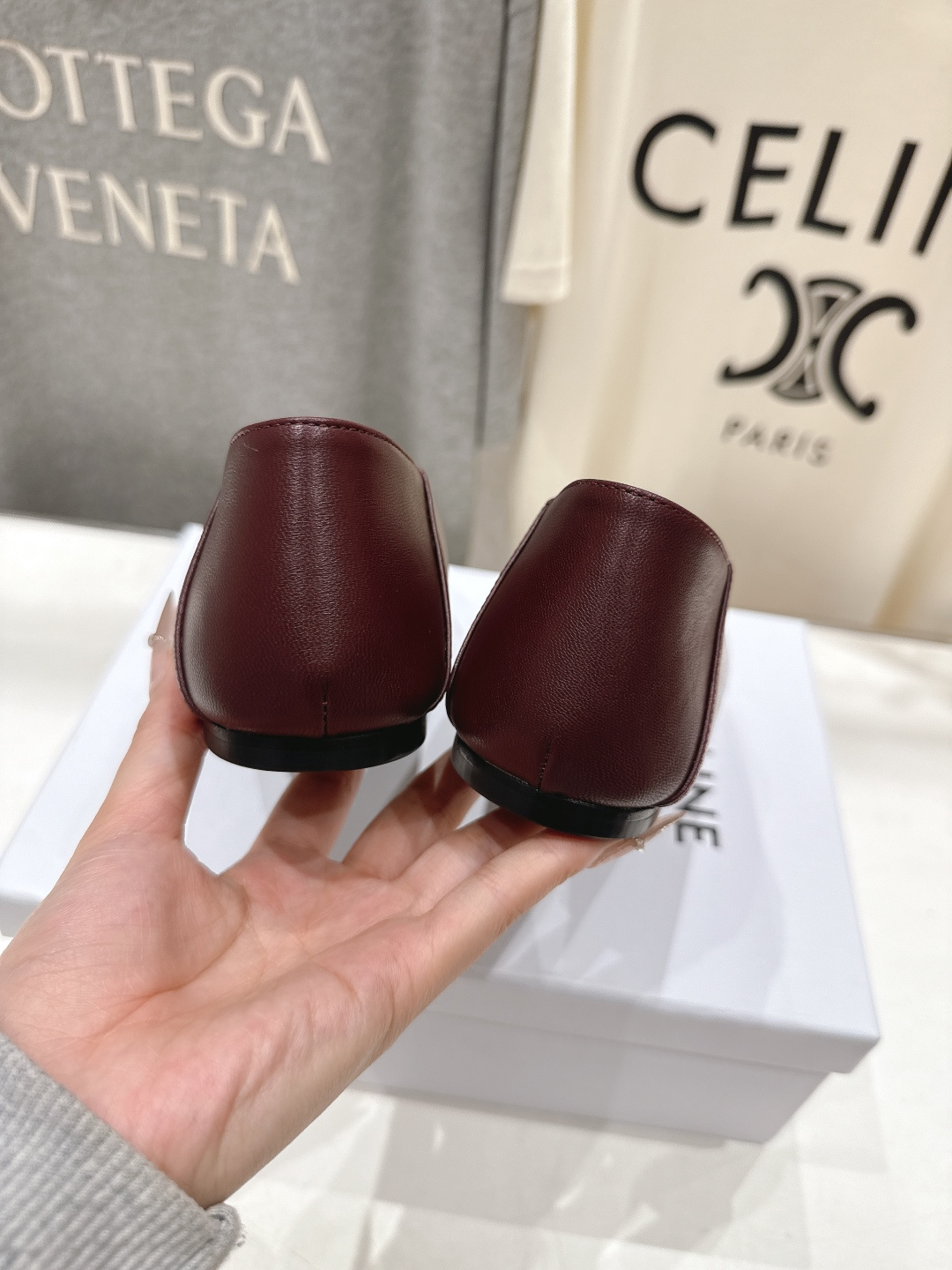 高版本出厂 celine/赛琳F035 26ss/专柜新款仙女风平底一脚蹬休闲鞋单鞋玛丽珍乐福鞋～各路博