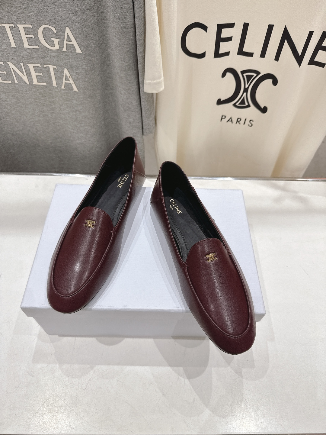 高版本出厂 celine/赛琳F035 26ss/专柜新款仙女风平底一脚蹬休闲鞋单鞋玛丽珍乐福鞋～各路博