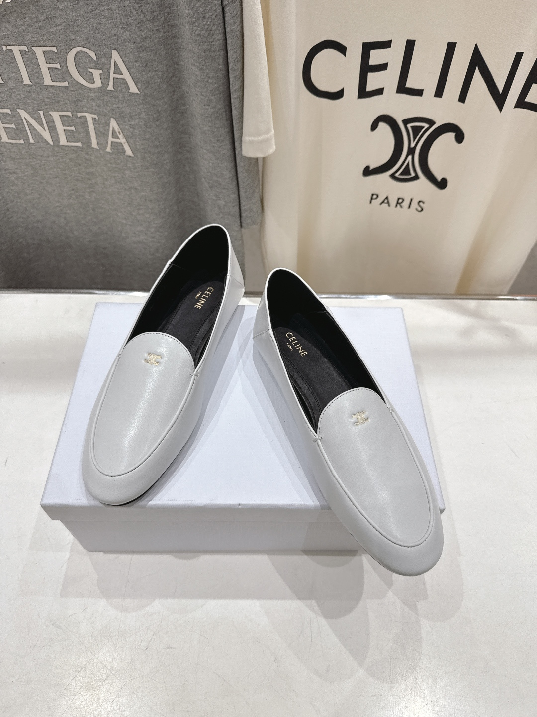 高版本出厂 celine/赛琳F035 26ss/专柜新款仙女风平底一脚蹬休闲鞋单鞋玛丽珍乐福鞋～各路博