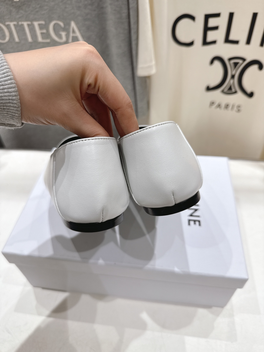 高版本出厂 celine/赛琳F035 26ss/专柜新款仙女风平底一脚蹬休闲鞋单鞋玛丽珍乐福鞋～各路博