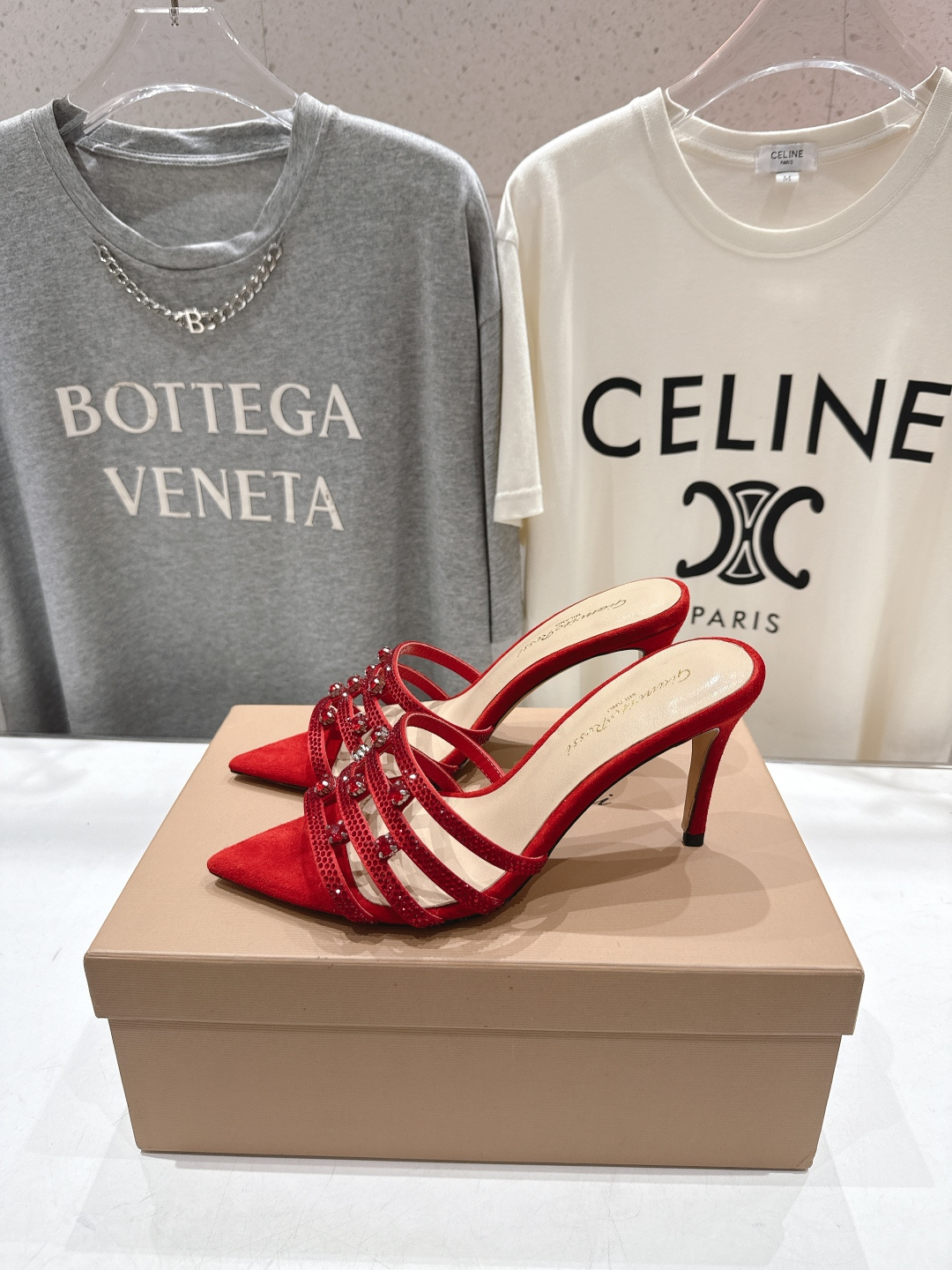 高版本出厂 吉安维托·罗西F030 (Gianvito Rossi) 2026ss夏季最新款尖头水钻高跟