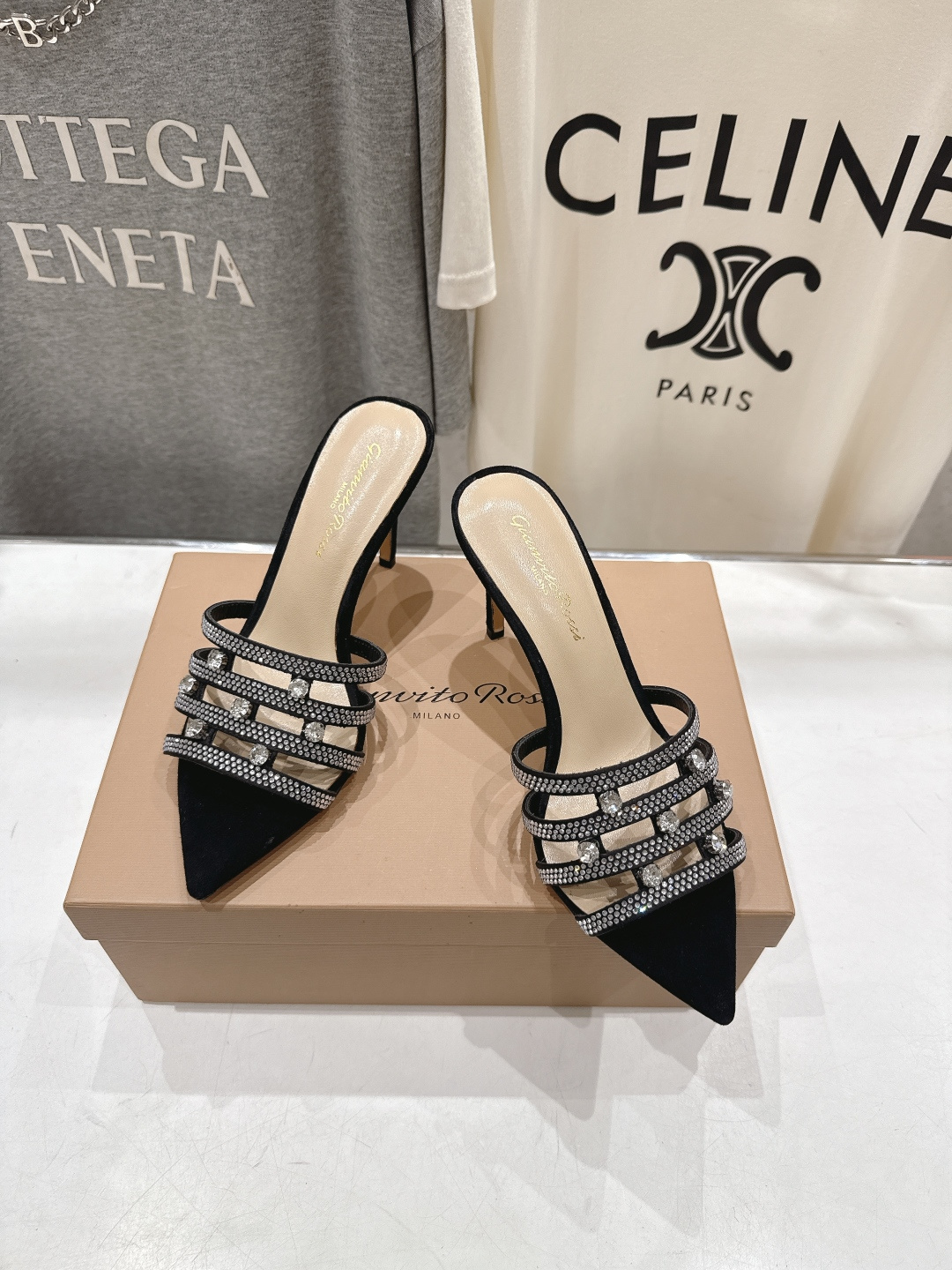 高版本出厂 吉安维托·罗西F030 (Gianvito Rossi) 2026ss夏季最新款尖头水钻高跟