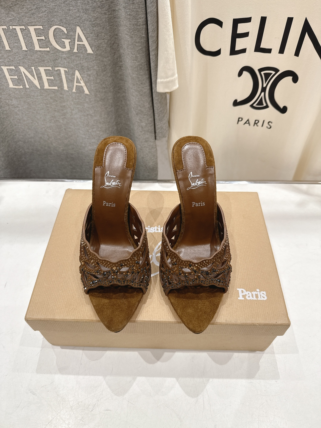 高版本出厂 Christian Loubotti CL红底鞋F030 2026ss夏季新款烫钻仙女风高跟