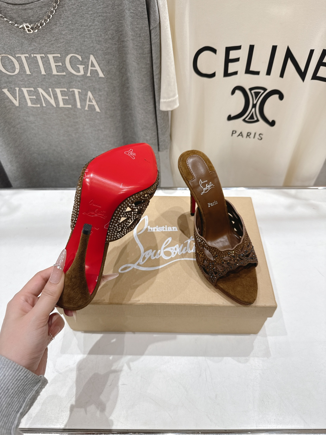 高版本出厂 Christian Loubotti CL红底鞋F030 2026ss夏季新款烫钻仙女风高跟