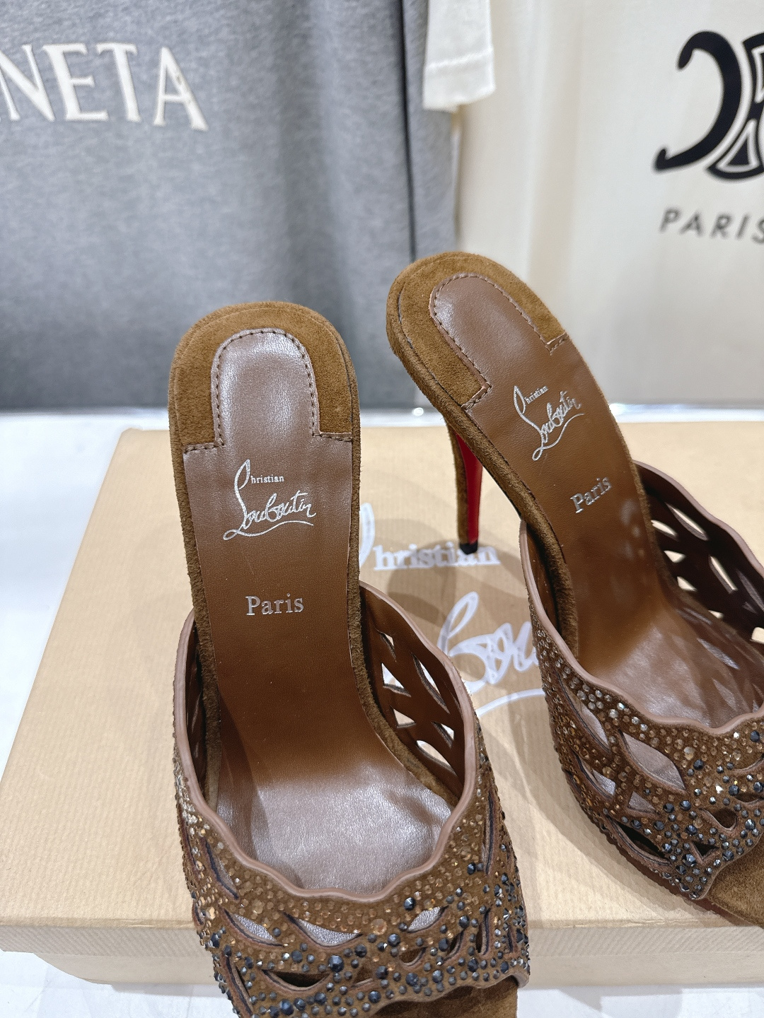 高版本出厂 Christian Loubotti CL红底鞋F030 2026ss夏季新款烫钻仙女风高跟