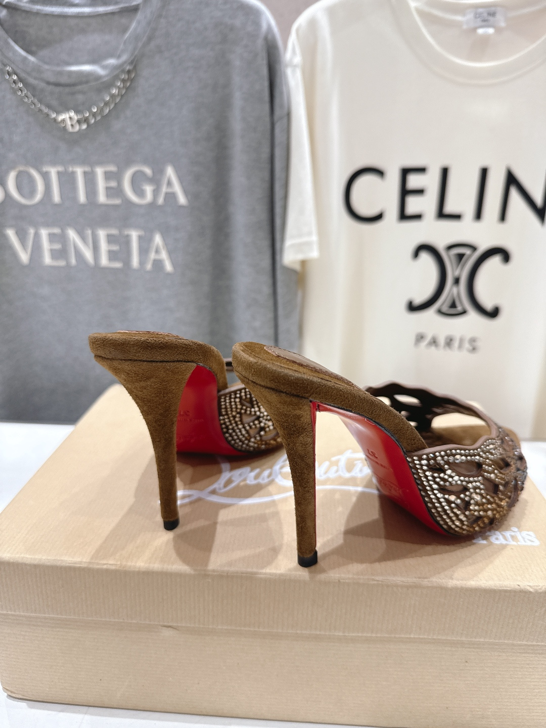 高版本出厂 Christian Loubotti CL红底鞋F030 2026ss夏季新款烫钻仙女风高跟