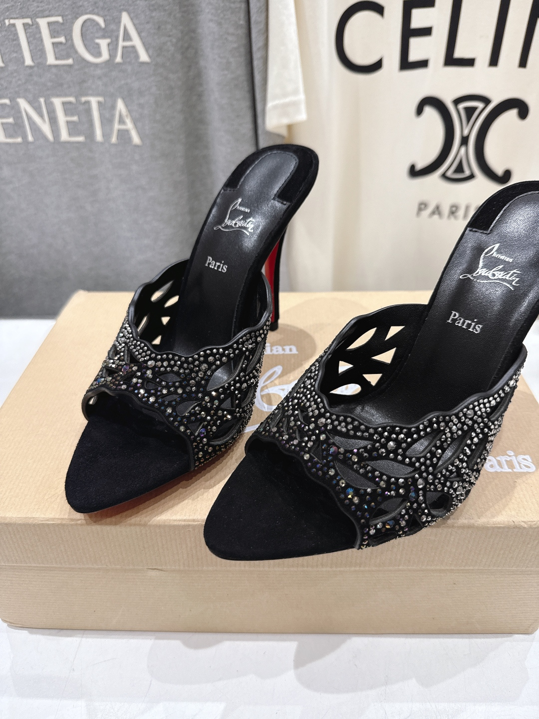 高版本出厂 Christian Loubotti CL红底鞋F030 2026ss夏季新款烫钻仙女风高跟