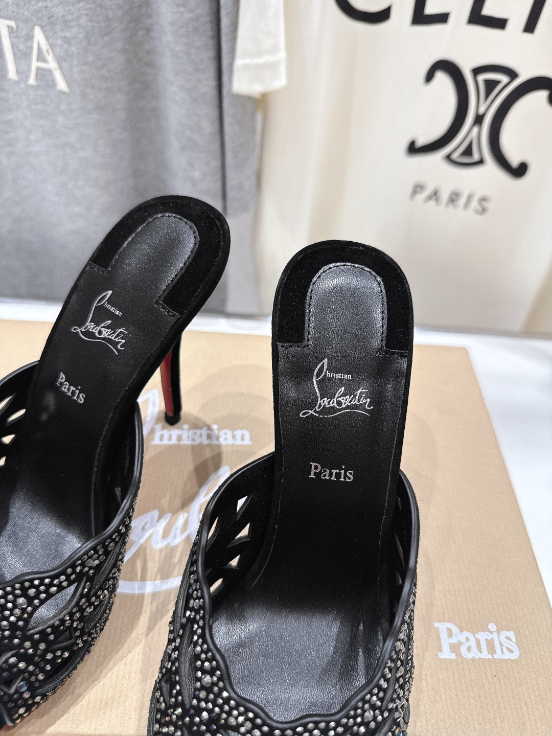 高版本出厂 Christian Loubotti CL红底鞋F030 2026ss夏季新款烫钻仙女风高跟