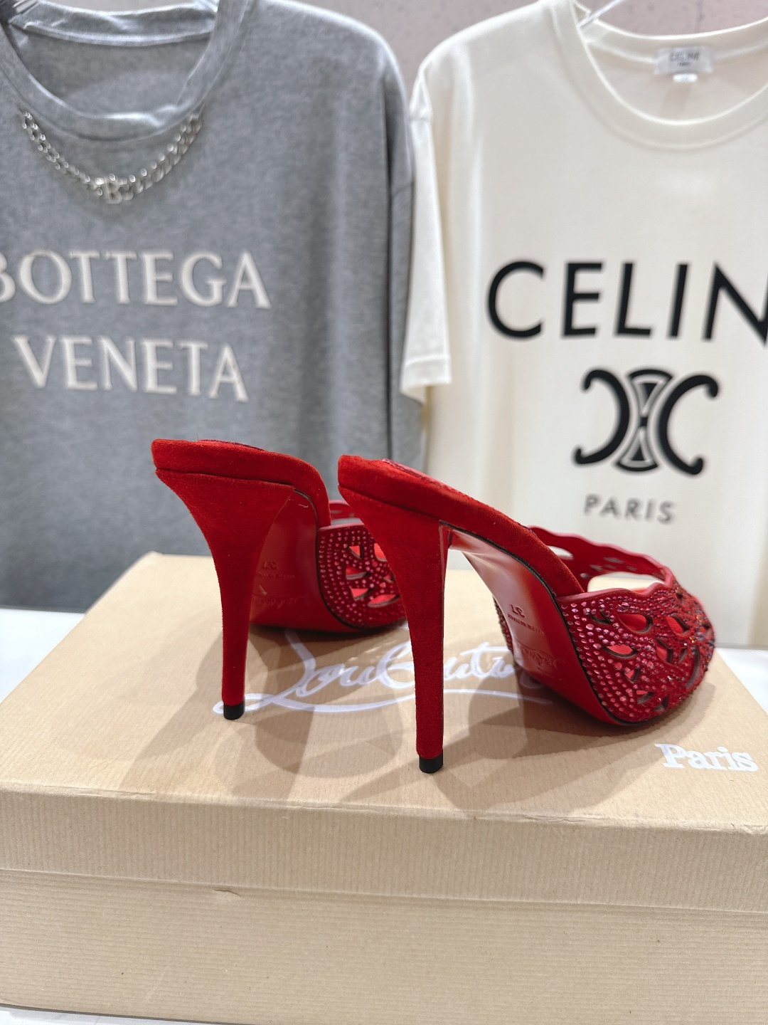 高版本出厂 Christian Loubotti CL红底鞋F030 2026ss夏季新款烫钻仙女风高跟