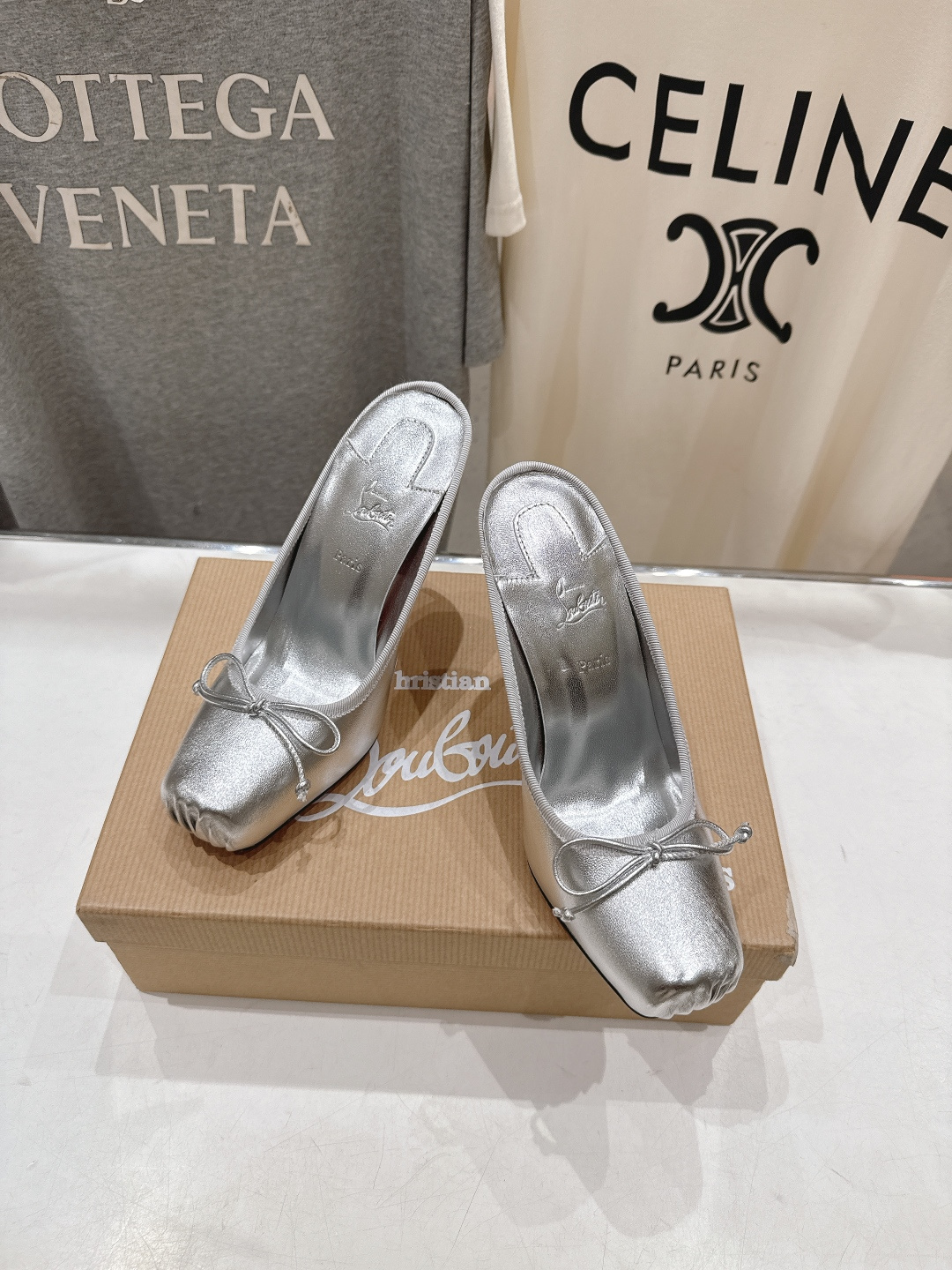 高版本出厂 Christian Loubotti CL红底鞋F030 2026ss新款蝴蝶结仙女风高跟鞋