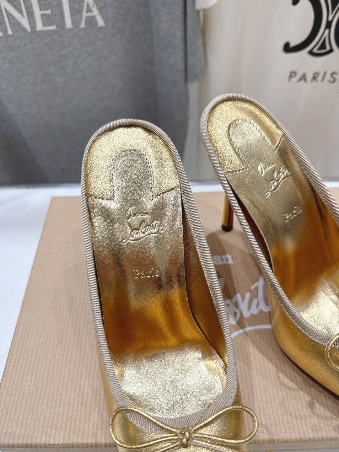 高版本出厂 Christian Loubotti CL红底鞋F030 2026ss新款蝴蝶结仙女风高跟鞋