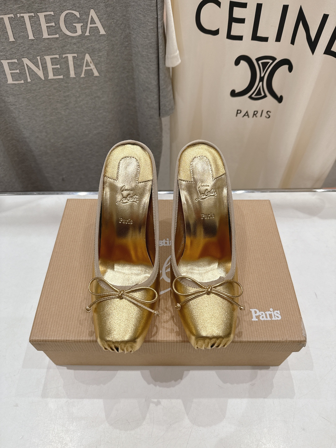 高版本出厂 Christian Loubotti CL红底鞋F030 2026ss新款蝴蝶结仙女风高跟鞋