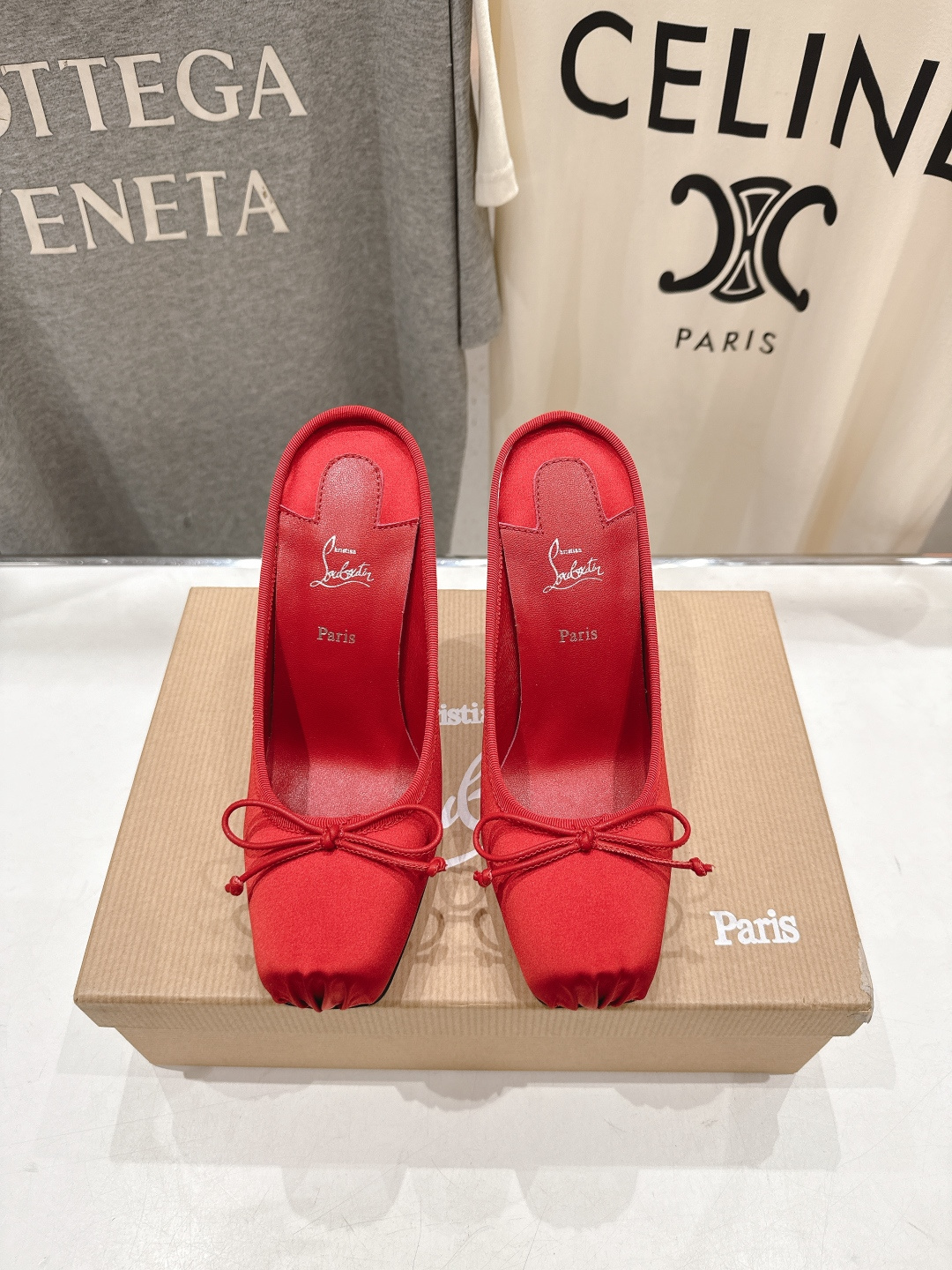 高版本出厂 Christian Loubotti CL红底鞋F030 2026ss新款蝴蝶结仙女风高跟鞋