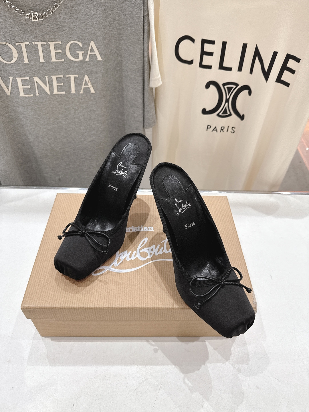 高版本出厂 Christian Loubotti CL红底鞋F030 2026ss新款蝴蝶结仙女风高跟鞋