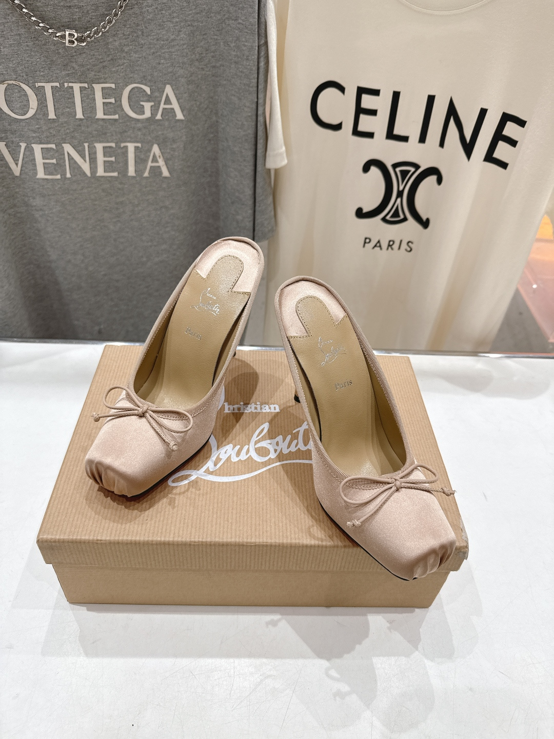 高版本出厂 Christian Loubotti CL红底鞋F030 2026ss新款蝴蝶结仙女风高跟鞋