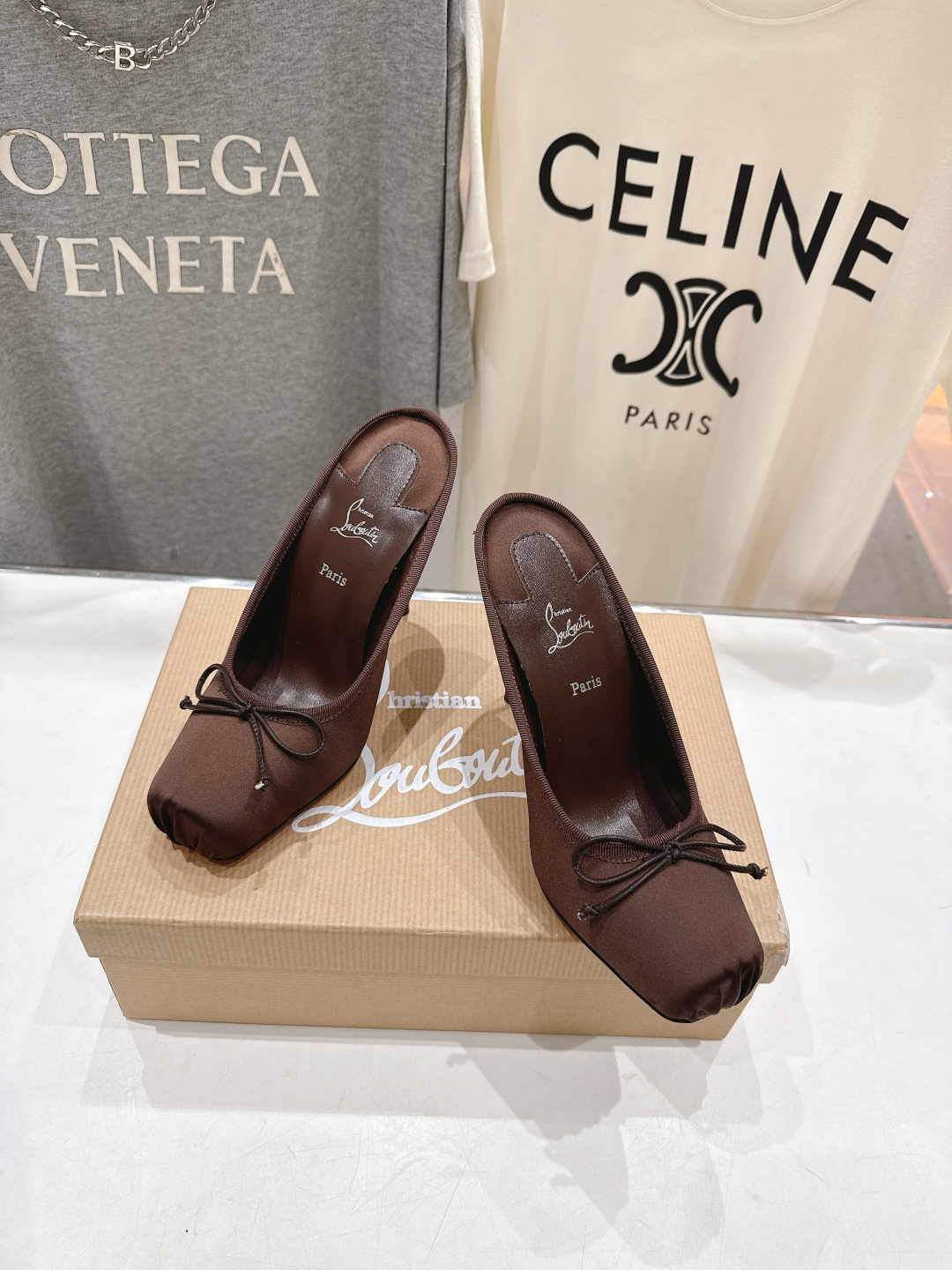 高版本出厂 Christian Loubotti CL红底鞋F030 2026ss新款蝴蝶结仙女风高跟鞋