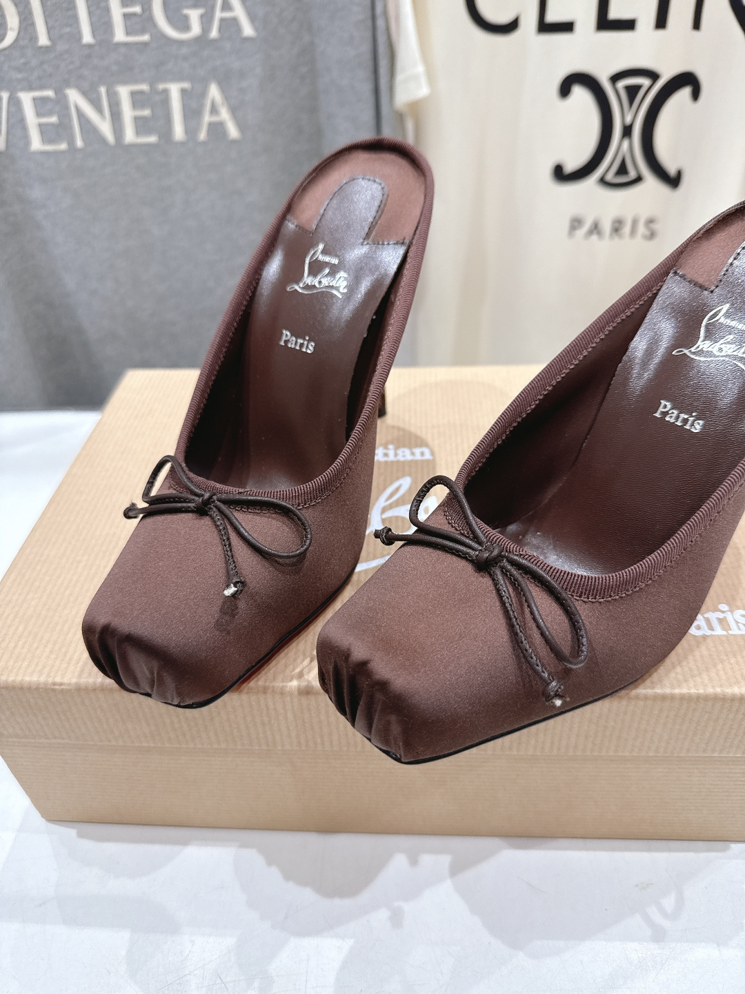 高版本出厂 Christian Loubotti CL红底鞋F030 2026ss新款蝴蝶结仙女风高跟鞋