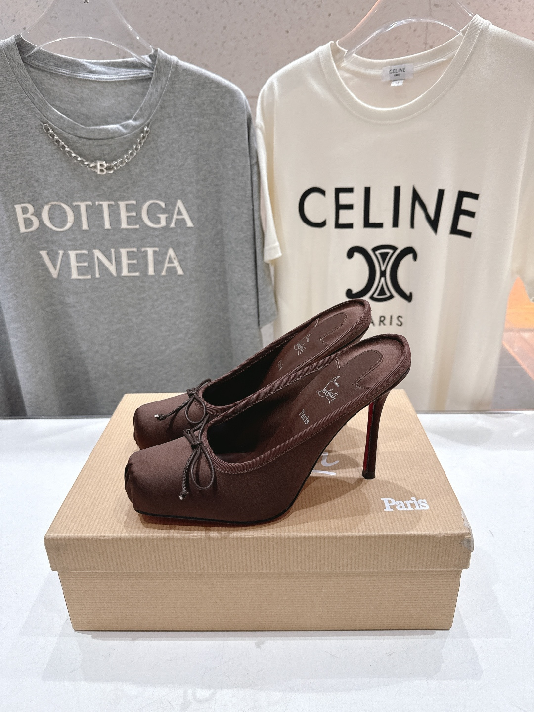 高版本出厂 Christian Loubotti CL红底鞋F030 2026ss新款蝴蝶结仙女风高跟鞋