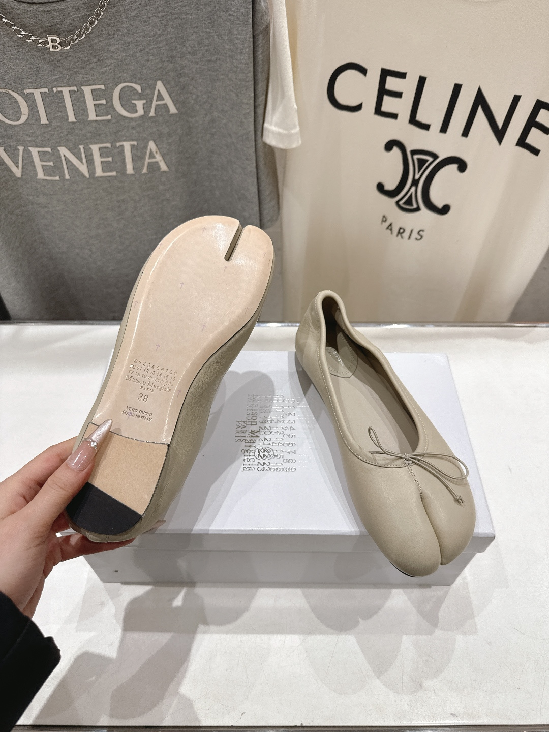 高版本出厂 MM6【Maison Magical】马吉拉26ss春夏新品一脚蹬乐福鞋平底分趾鞋懒人鞋芭蕾