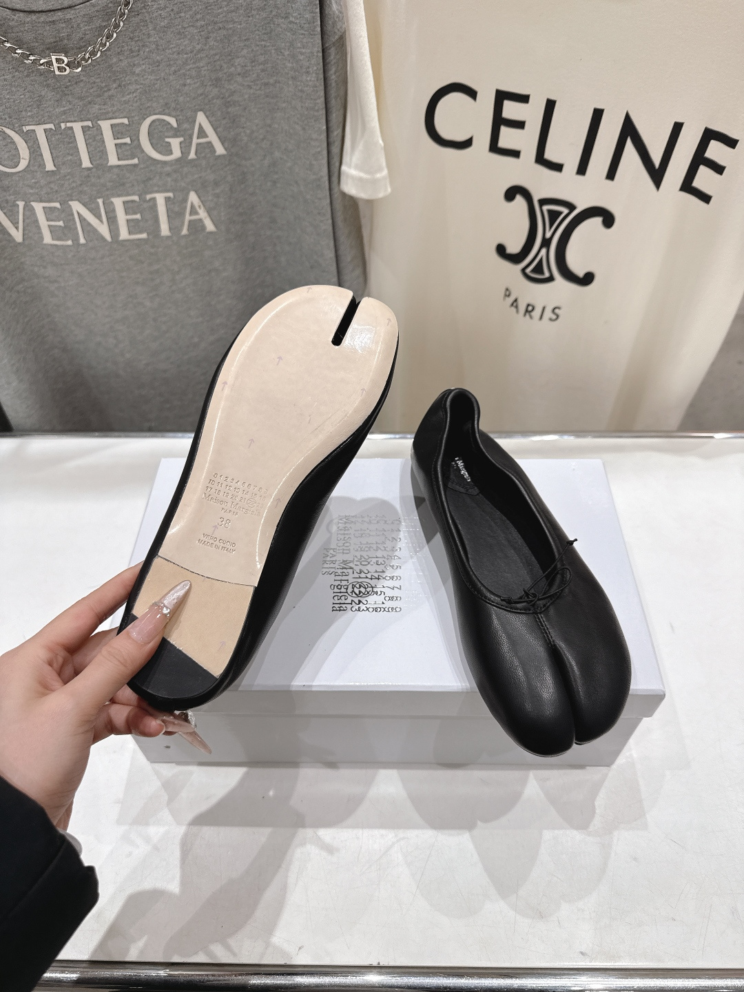 高版本出厂 MM6【Maison Magical】马吉拉26ss春夏新品一脚蹬乐福鞋平底分趾鞋懒人鞋芭蕾